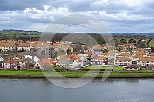 Tweedmouth, a village of Berwick-upon-Tweed located on the south bank of the River Tweed in Northumberland, England, UK photo