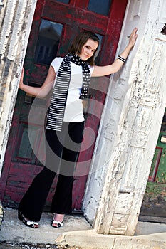 Tween in the Doorway