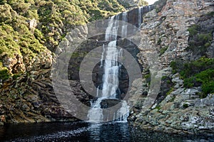 Tweeriviere River falls at the Waterfall Trail in Tsitsikamma National Park, South Africa