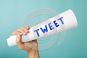 Tweet megaphone concept