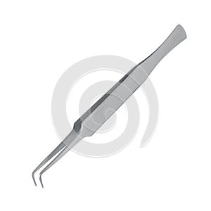 Tweezers for eyelash extension isolated on white