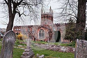 The twelfth century Crediton parish church in Devon, UK, formerly known as the Church of the Holy Cross and the Mother