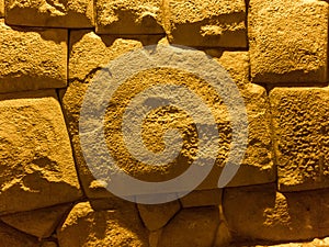 Twelve angled Inca Hatunrumiyoc stone ,Cuzco, Peru