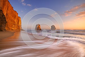 Twelve Apostles on the Great Ocean Road, Australia at sunset