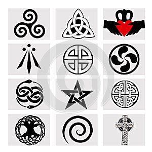 Twelve celtic symbols