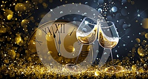 Twelve oClock on New Years Eve