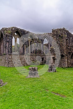 Twelve sided Chapter House - monastic ruins - Margam Country Park