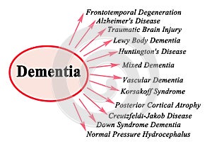 Twelve types of Dementia