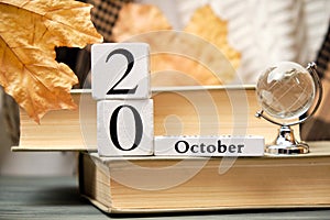 Twentieth day of autumn month calendar october