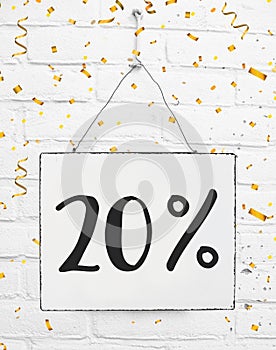 Twenty 20 % percent off black friday sale 20% discount golden pa