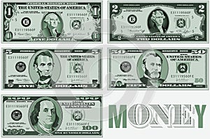 A twenty dollar bill typographic design