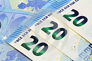 Twenty euro banknotes new design