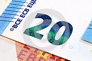 Twenty euro banknotes new design