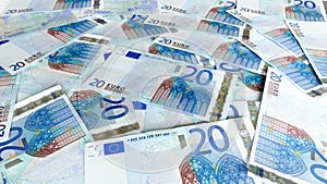 Twenty Euro money background