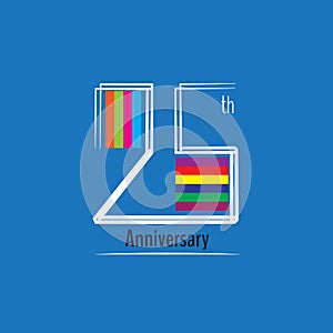 Twenty five years anniversary logo and symbol design