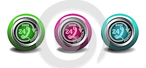 Twenty four hour service buttons