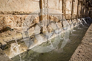 Twenty gray fountain in Daroca city photo