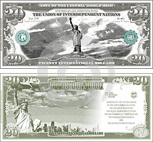 Twenty international dollar fictitious.