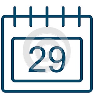 Twenty nine Special Event day Vector icon that can be easily modified or edit. photo