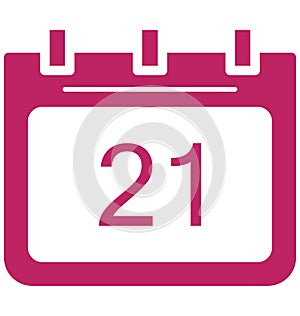 Twenty one, twenty first Special Event day Vector icon that can be easily modified or edit. photo