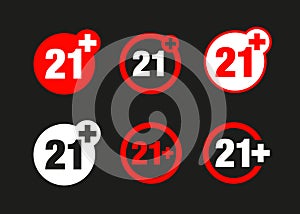 Twenty-one years over icon set