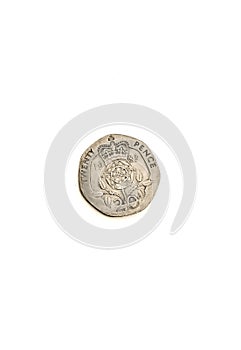 Twenty pence coin