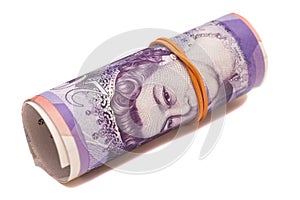 Twenty pounds in roll