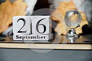 Twenty sixth day of autumn month calendar september