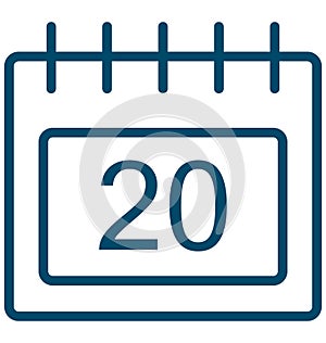 Twenty, 20 Special Event day Vector icon that can be easily modified or edit. photo