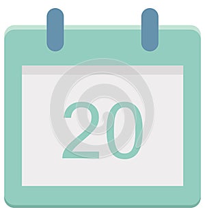 Twenty, 20 Special Event day Vector icon that can be easily modified or edit. photo