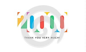 Twenty thousand subscribers baner. Colorful logo for anniversary day. photo