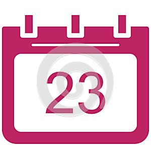 Twenty three, twenty third Special Event day Vector icon that can be easily modified or edit. photo