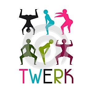 Twerk and booty dance background for dancing