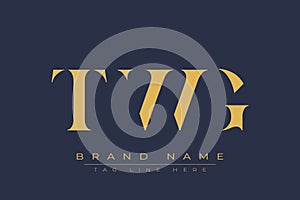 TWG abstract letter logo design