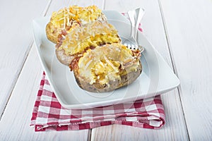 Twice baked stuffed potatoes