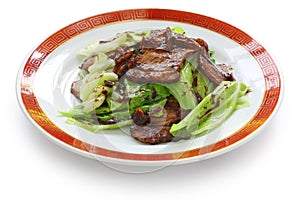 Twice cooked pork , chinese food photo