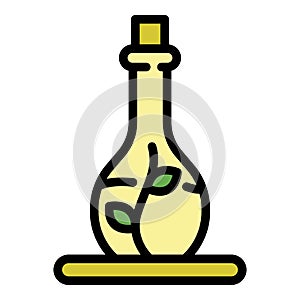Twig in a flask icon color outline vector