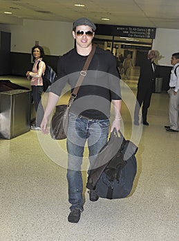 Twilight actor Kellan Lutz at LAX airport.