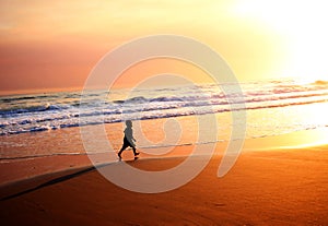 Twilight Beach Silhouette