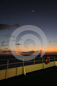 Twilight at Caribbean Sea