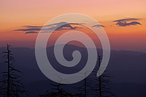 Twilight from Clingman`s Dome