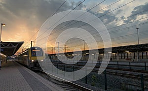Twilight Departure at Noorderkempen Station