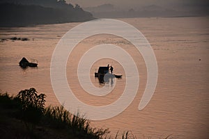 Twilight of Khong river in Chaingkhan