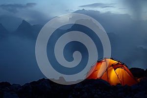 Twilight in the mountains