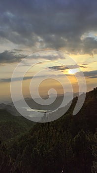 Twilight in the mountains afternoon