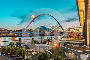 The Quayside in Newcastle upon Tyne, England
