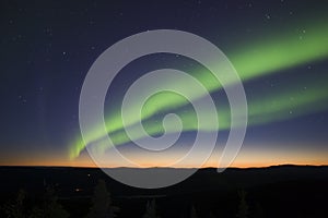 Twilight and northern lights