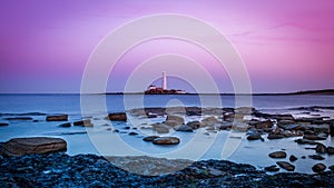 Twilight on the Northumberland coast