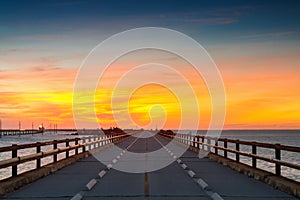 Twilight at the old Seven Mile Bridge