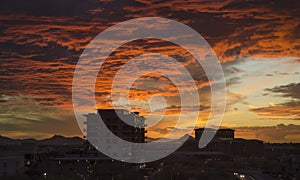 Twilight over North Scottsdale, Az,USA photo